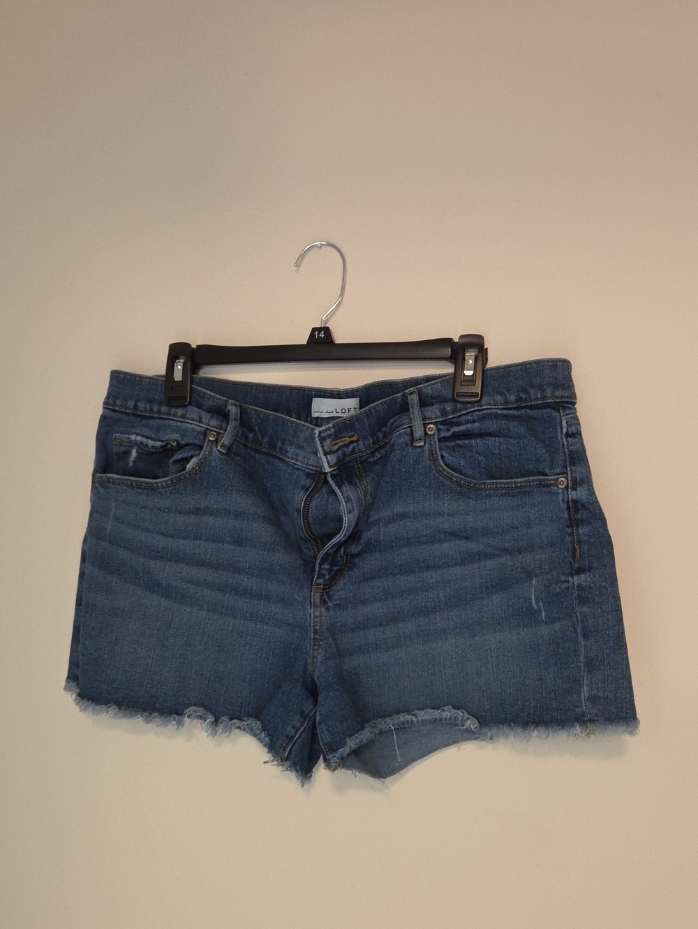 LOFT Medium Blue Denim Cutoff Shorts